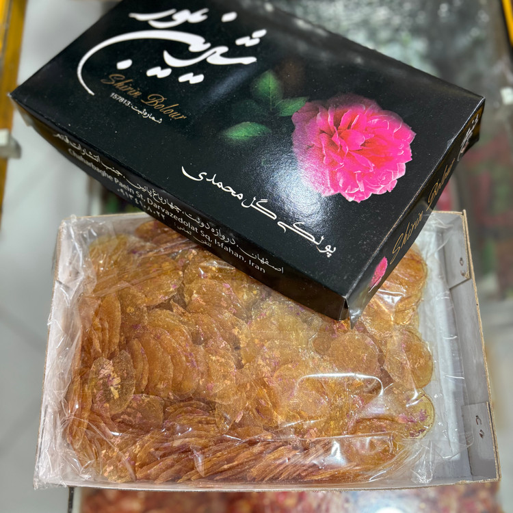 پولکی گل محمدی 700 گرمی شیرین بلور اصفهان