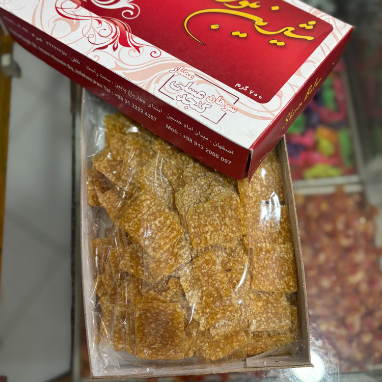 پولکی کنجدی عسلی 700 گرمی شیرین بلور اصفهان